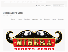 Tablet Screenshot of minerasportscards.com
